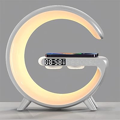 Chargeur sans fil intelligent multifonction lampe musicale chargeur portable haut-parleur bluetooth d'alarme