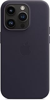 Coque en cuir apple pour iphone 14 pro max avec magsafe - encre