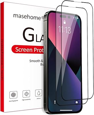 Protecteur d'écran en verre trempé massi home pour iphone 14 pro compatible