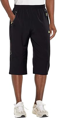 Pantalon capri eclintson pour hommes, short 3/4 à séchage rapide, sous le genou