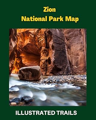 Carte du parc national de zion et sentiers illustrés : guide de randonnée