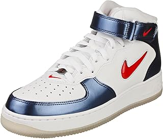 Chaussure air force 1 mid qs pour homme, blanc/rouge université (dh5623 101)