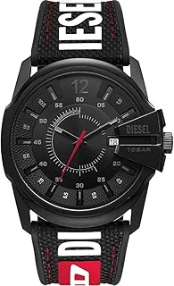 Montre à quartz analogique pour homme avec bracelet en silicone dz2160, noir, noir