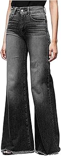 Jean large taille haute isot999 pour femme, jean stretch ample classique ascot