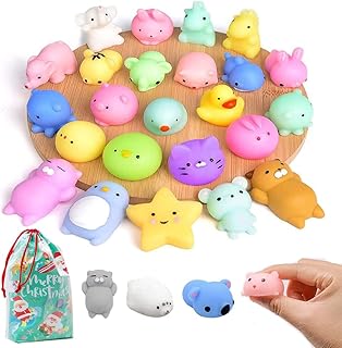 Revhq 30pcs mochi squishy toys, mini kawaii squishy fidget toys bundles squishies cadeaux