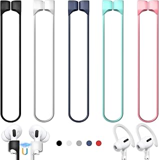 6 pièces de sangles magnétiques anti-perte super résistantes pour airpods, accessoires, cordon