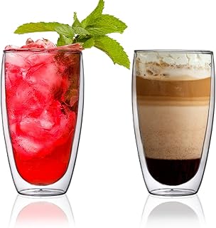 Tasse en verre à double paroi pour café, latte, expresso, thé, cocktails