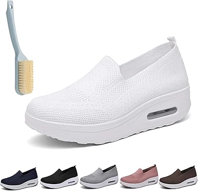 Baskets orthopédiques pour femmes, chaussures de marche à enfiler, chaussures pour diabétiques à