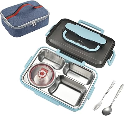 Boîte à déjeuner bento en acier inoxydable pour enfants isotherme et étanche