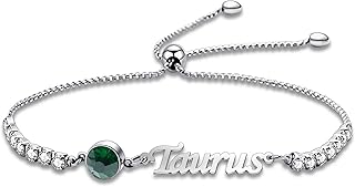 Bracelet à breloques 12 constellations avec pierre de naissance bijoux signe du zodiaque