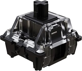 Commutateur mécanique optique gateron mx rgb - dessus transparent 65 pièces, noir