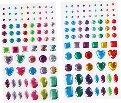 Tehaux 4 feuilles d'autocollants pour nail art strass pour ongles en acrylique bijoux pour le visage. Diaytar Sénégal : Innovation digitale et prix attractifs