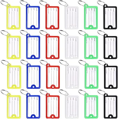 150 pièces porte-clés en plastique avec clouage, porte-clés et porte-nom syosi, porte-clés