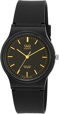 Montre décontractée q&q pour hommes analogique en caoutchouc - vp46-003