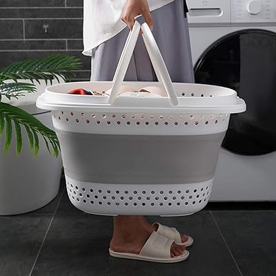 Panier à linge pliable homarket, panier à linge pliable en plastique, lavabo portable