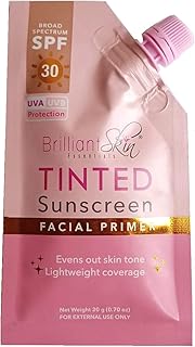 Gel écran solaire teinté brillant - fond de teint visage spf 30