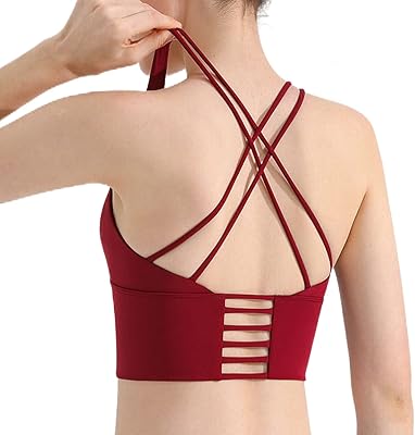 Soutien-gorge de sport rembourré sissy avec bretelles réglables, soutien-gorge de yoga à séchage