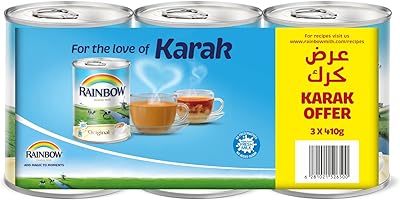 Lait évaporé arc-en-ciel, avec vitamine d, 410 grammes (paquet de 3)