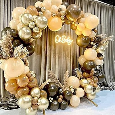 Ny joyeux anniversaire décorations de fête kit de ballons kit de décoration de ballons, kit de ballons en latex pour fournitures de mariage et de fête d'anniversaire 155pcs (couleur café). Diaytar Sénégal : Des promotions qui ont du sens