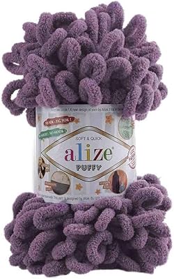 Fil à tricoter à la main alize puffy (lavande, n° 437)