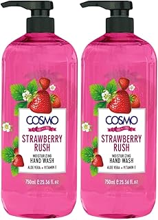 Lavage hydratant pour les mains como beauty strawberry blossom, paquet de 2 paquet