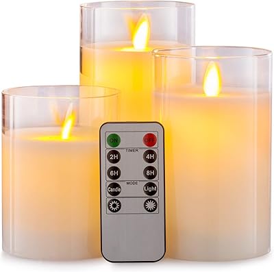 Bougies led à mèche mobile en cire véritable ako tonpa sans flamme piles