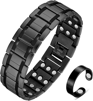 Bracelets magnétiques sigmag pour hommes, bracelet réglable en acier inoxydable titane ultra résistant, cadeau de bijoux. Votre shopping simplifié de A à Z avec Diaytar