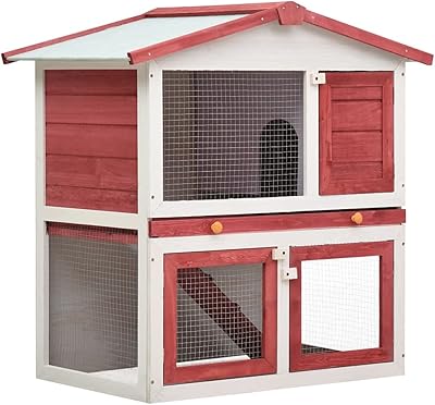 Cage à lapin extérieure fedexcel avec 3 portes - cage à lapin