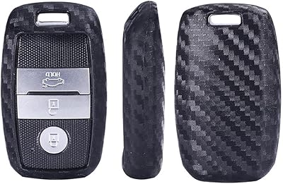 Zgydyw coque de protection pour clé de voiture en fibre de carbone, adaptée