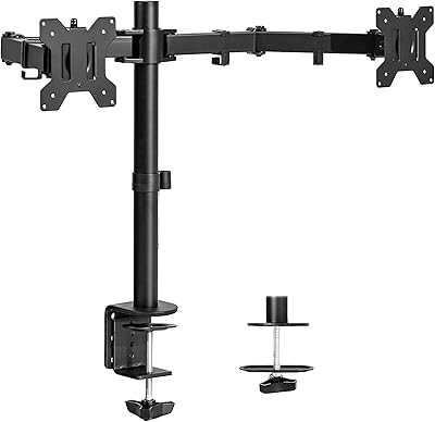 Support de bureau vivo pour double moniteur, support robuste entièrement réglable, convient à