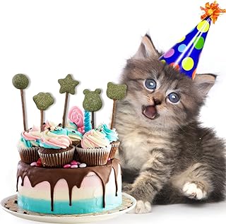 5 pièces chat cataire sucette jouets anniversaire gâteau topper cadeaux de fête