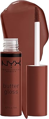 Nyx professional makeup buttergloss brown sugar, brillant à lèvres antiadhésif - brownie drip