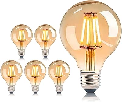 Ampoule led mioxg e27 ampoule globe vintage g80 à économie d'énergie