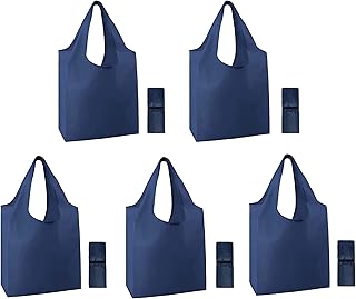 Sacs de courses réutilisables banana home avec grandes poignées pliables, sacs d'épicerie