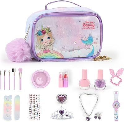 Kit de maquillage pour enfants pour fille 20 pièces lavables