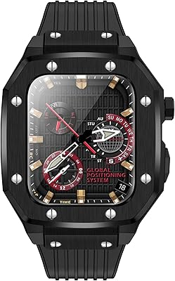 Boîtier de luxe compatible avec apple watch series 7 45 mm, étui