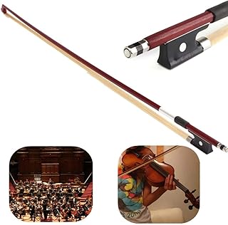 Mike music archet de violon professionnel 4/4 en ébène brésilien blanc