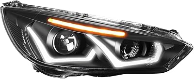 Ampoules de phare de projecteur dna motoring hl-hpl-led-ff16-bk-am avec double remplacement halo drl