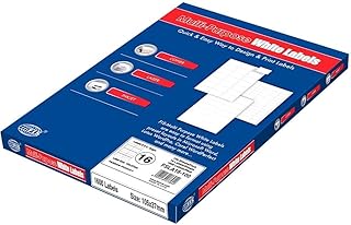 Étiquettes laser multi-usages fis 16, 100 feuilles, format a4, blanches fsla16-100