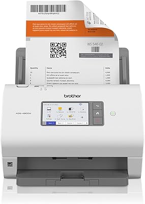 Scanner de bureau sans fil haute vitesse brother ads 4900w, scanner de documents