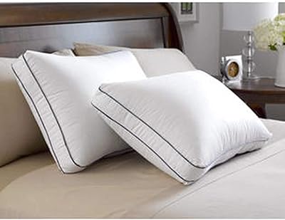 Oreiller confortable rempli de plumes de canard et de coton blanc lot