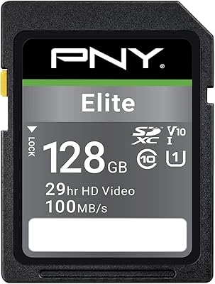 Carte pny elite sdxc 128 go classe 10 uhs-i u1 100