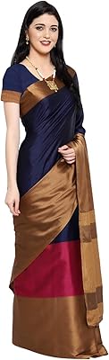 Coton doux pour femme - sari en soie unie avec pièce de chemisier