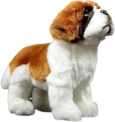 Jouet en peluche réaliste pour chien saint bernard - marron 10,25", jouet