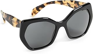 Grandes lunettes de soleil à motif géométrique prada pour femme