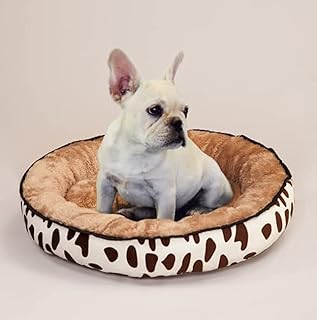 Lit rond double face pour chien petsari, lit pour chien chaud et frais