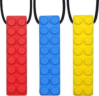 Collier à mâcher sensoriel 3 pièces collier en silicone durable pour la dentition