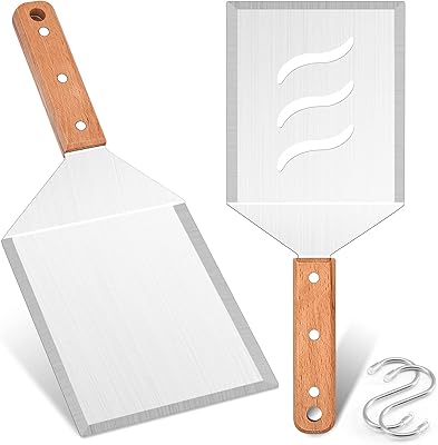 Ensemble de 2 spatules en métal extra larges cuillère à hamburger