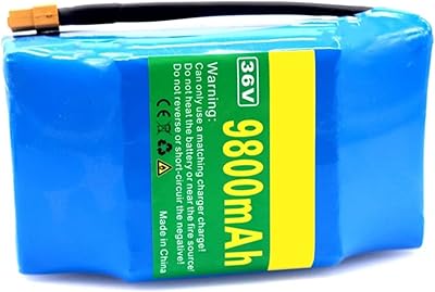 Batterie au lithium rechargeable li ion 10s2p 36 v 9,8 ah, avec prise