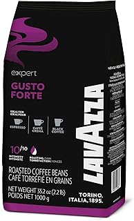 Café en grains torréfiés lavazza expert gusto forte, intensité 10/10, italie - 1